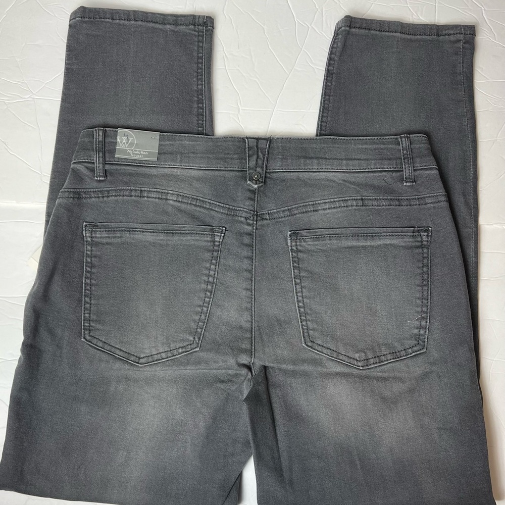 Wit & Wisdom Gray Distressed Ab Solutions Trouser Jean Pants - Picture 2 of 10
